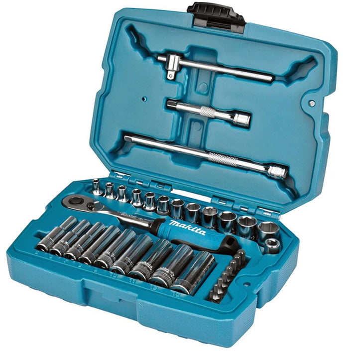 Makita 34-Piece Socket Set – Full Set for All Your Fastening Requirements